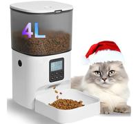 Comedero automático para gatos, dispensador de comida para gatos con grabadora de voz de 10 segundos, comedero para mascotas de hasta 8 comidas por día, comedero temporizado con anillo sellado de