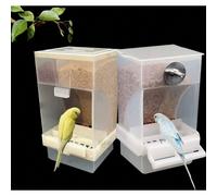 Comedero automático para pájaros, paquete de 2 dispensadores de comida para jaulas de periquitos y canarios, contenedor de almacenamiento de