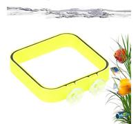 Comedero automático para peces, soporte con ventosa, recipiente para alimentos en forma de anillo, alimentador de peces flotante, para familia, amigos y amantes de los acuarios con piscina de agua