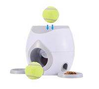 Comedero automático para perros, máquina de lanzamiento interactiva, juguete de entrenamiento de pelota de tenis para mascotas para buscar y jugar en interiores