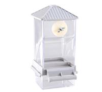 Comedero automático transparente para loros, dispensador de alimentos para pájaros pequeños con gran almacenamiento y diseño de fácil mantenimiento, comedero de gran capacidad