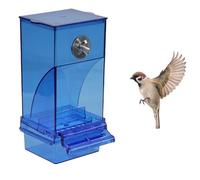 Comedero automático transparente para pájaros, antiderrames, para múltiples mascotas, sin ensuciar, comedero automático de semillas de loro, accesorios de jaula para periquitos y tortolitos