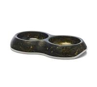 Comedero bebedero delice marble negro doble