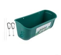 Comedero colgante de plástico para aves de corral con instalación de tornillo, corbata y gancho, diseñado para contener grandes cantidades de alimento para múltiples pájaros (es verde)