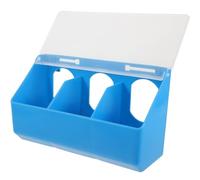 Comedero Colgante de Plástico para Palomas, Multicompartimento Azul