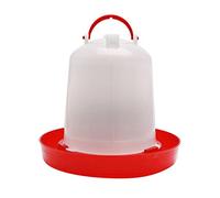 Comedero colgante para aves de corral con mango portátil, bebedor automático de agua de 2,5 L, gran capacidad para pollos, pájaros, pezones, bebederos para jaulas de pájaros, bebedero automático de