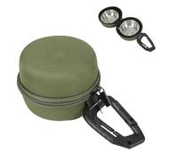 Comedero colgante para mascotas de doble taza con estuche de acero inoxidable para mascotas, doble tazón, vajilla para viajes al aire libre