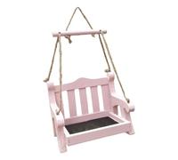 Comedero colgante para mascotas retro bancos forma swing comedero para pájaros único comedero para pájaros para aves al aire libre alimentador de mascotas temporizador