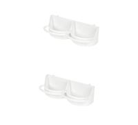 Comedero colgante para pájaros con diseño de percha para alimentos secos y agua, fácil de limpiar para palomas, loros, canarios, pinzones, 2 unidades de comedero a prueba de derrames