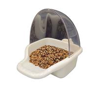Comedero colgante para pájaros para jaulas de gran capacidad, contenedor de plástico para alimentos, sin desorden para pinzones, cacatúas, periquitos, comederos de plástico para jaulas