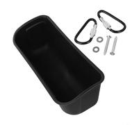 Comedero colgante para pollos para aves de corral, lavabo de plástico de gran capacidad con 3 opciones de instalación, contenedor de comedero antiderrame para pollos (es negro)