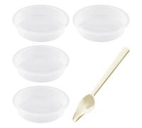 Comedero de 4 piezas, comedero para pájaros, cuchara de alimentación de pájaros de 1 pieza, dispensador de plástico para pájaros, adecuado para alimentar alimentos para pájaros, gusanos de harina