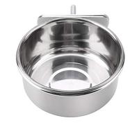Comedero de Acero Inoxidable con Ganchos para pájaros, Acero Inoxidable Alimentos para Loros Cuencos de Agua Jaula para Loros Plato de alimentación Tazas Colgantes de Comida para Loros (S)
