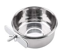 Comedero de Acero Inoxidable con Ganchos para pájaros, Acero Inoxidable Alimentos para Loros Cuencos de Agua Jaula para Loros Plato de alimentación Tazas Colgantes de Comida para Loros (M)
