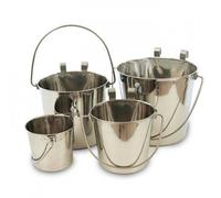 Comedero de acero inoxidable con soporte de jaula - Capacidad: 1,9 L