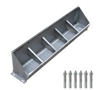 Comedero de acero inoxidable de gran capacidad para cabras, ovejas, caballos, ganado vacuno, alpacas - Comedero de heno de doble cara para exteriores