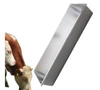 Comedero de acero inoxidable para aves de corral, cerdo, alpaca, terneros, caballos, productos esenciales para el ganado