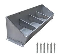 Comedero de acero inoxidable para ganado, doble cara, gran capacidad para una alimentación eficiente al aire libre de cabras, ovejas, caballos, ganado vacuno y alpacas