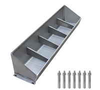 Comedero de acero inoxidable para ganado, doble cara, gran capacidad para una alimentación eficiente al aire libre de cabras, ovejas, caballos, ganado vacuno y alpacas