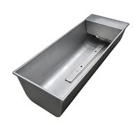 Comedero de acero inoxidable para ganado, resistente y de gran capacidad, fácil de limpiar para terneros, ovejas, caballos, alpacas y cabras