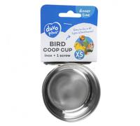 Comedero de acero inoxidable para pájaros - Duvo Plus - Capacidad: 330 ml