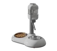 Comedero de agua 2 en 1 para perros, dispensador de alimentos para cachorros, fácil de altura ajustable, comedero para mascotas de altura ajustable