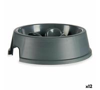 Comedero de Alimentación Lenta para Mascotas Mascow Antracita Plástico 27 x 7,5 x 27 cm (12 Unidades)