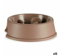 Comedero de Alimentación Lenta para Mascotas Mascow Beige Plástico 1,5 L 27 x 7,5 x 27 cm (12 Unidades)