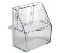 Comedero de cristal con cajón - Color del Producto: Transparente