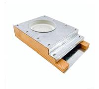 Comedero de entrada de colmena de madera con tapa de aluminio, dispensador de agua de abeja de madera natural para colmena, al aire libre para herramienta de nutrición de abejas y equipo de estación