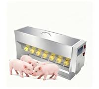 Comedero de lactancia de acero inoxidable para lechones, 15/20 L, comedero de leche para animales, alimentador de ganado de granja con agujero de fuente de sonido