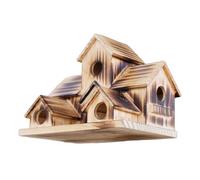 Comedero de madera hecho a mano para pájaros que incluye apertura trasera para una fácil limpieza y ventilación en tu patio, jardín, refugio para pájaros