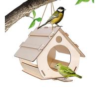 Comedero de madera para pájaros de bricolaje - Comederos para pájaros al aire libre, casetas para pájaros, casetas para pájaros al aire libre para árboles Casetas para pájaros para patios, jardines