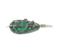 Comedero de pesca 20 100 g modelo en línea para pesca de carpas con diseño de base plana para mejorar molduras de cebo de tierra y fundición en diversas condiciones de pesca (50 g)