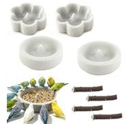 Comedero de Piedra pómez Natural para Aves con Soporte (ALL4) | Comedero para pájaros de piedra pómez, comedero para pájaros de piedra pómez natural mejorado, antivuelco.