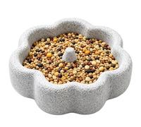 Comedero de Piedra pómez Natural para pájaros, para Loros pequeños（B） | Comedero para periquitos, cacatúas, cotorras, guacamayos e inseparables; apto para jaulas de interior y exterior, vallas y vi