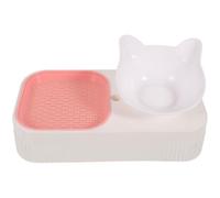 Comedero de Plástico para Gatos y Gatitos Diseño de Doble Capa | Cultivo sin Sustrato, Limpieza Rápida Desorden, para Hierba Gatera y Comida Seca en Interior