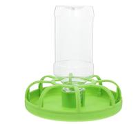 Comedero de Plástico Verde para Pollitos Pequeños con Agujeros Múltiples | Multiport Alimentación, Controla Desperdicio de Pienso, para Jaula y Corral Exterior, Uso en Codornices y Patos