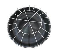 Comedero de pollo, cubeta de alimentación para pájaros, comedero de ganso, bandeja dispensadora de alimentación para gallinas chook gallinas y aves de corral, 18 löcher