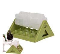 Comedero de Rompecabezas para Mascotas, Dispensador Golosinas para Perros con Alimentador Lento Rodante, Dispensador Giratorio Alimentos con Flores, Juguete Interactivo Entrenamiento Enriquecim Green