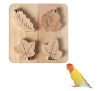 Comedero de rompecabezas para pájaros, juguete interactivo de madera para loros con deflector giratorio de 360° para loros, periquitos, cacatúas, conures Finche Lovebird entrenamiento y masticación