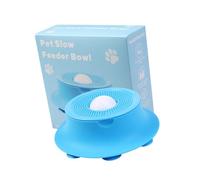 Comedero de silicona con textura para perros y gatos, comedero lento con cúpula elevada en el centro y ventosas, cuenco de comida de 5, 98 pulgadas para perros y gatos de comer lento, base de succión