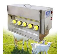 Comedero de silicona para pezones y cabras, bebedor de acero inoxidable a temperatura constante, 10/14 para una alimentación óptima