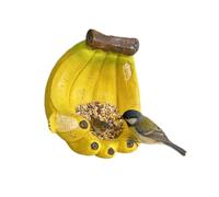 Comedero decorativo de resina para pájaros, para jardines al aire libre, con cara suave y de bajo mantenimiento, comedero para pájaros y mascotas