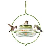 Comedero decorativo de vidrio para colibr es Nature's Way Bird Products con tapa - Ramo de gardenias (DTHF2)