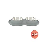 Comedero Duplo en Silicona / Acero Inoxidable