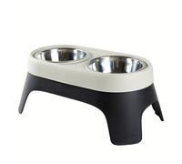 Comedero Elevado para Perros SUPET con Tazas de Acero Inoxidable - Diseño Antivuelco y Protección Cervical para Uso Interior/Exterior, Estación de Alimentación Elevada para Mascotas Fácil de Limpiar