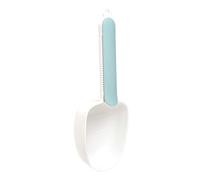 Comedero ergonómico con clip de bolsa, para gatos, cachorros, perros pequeños, medición de la cantidad de comida, base antideslizante, diseño fácil de limpiar para la alimentación diaria (blanco, 23 x