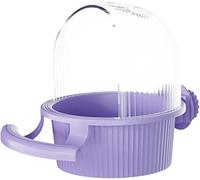 Comedero for Palomas, comedero de Ventana Morado de 16,5 x 12,5 x 14 cm, Gran Jaula a Prueba de Salpicaduras con Soporte Antideslizante for peonías, Accesorios for jaulas de Loros.