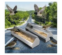 comedero gallinas Comedero para pollos Cuadrado/Redondo, Comedero para aves de corral Con barra giratoria, Para patos pavos gansos(Round,L 20cm/7.9in)